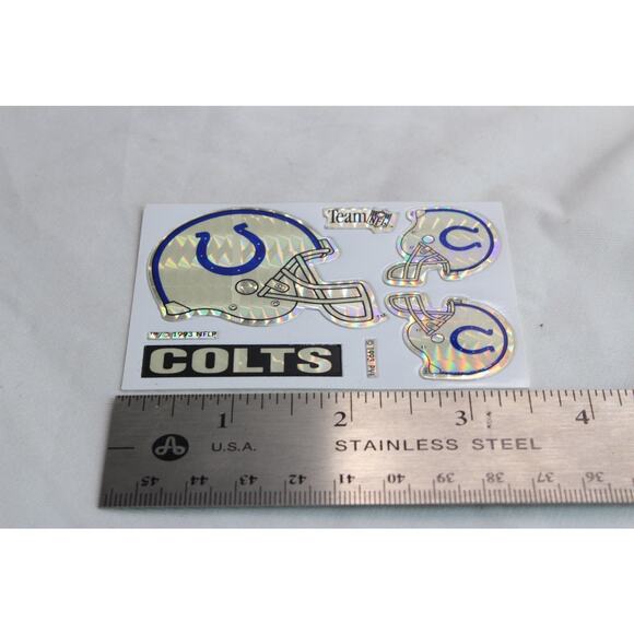 Vintage NFL Prism Sticker 1993 Vending Machine Indianapolis Colts Football Team - Picture 2 of 4